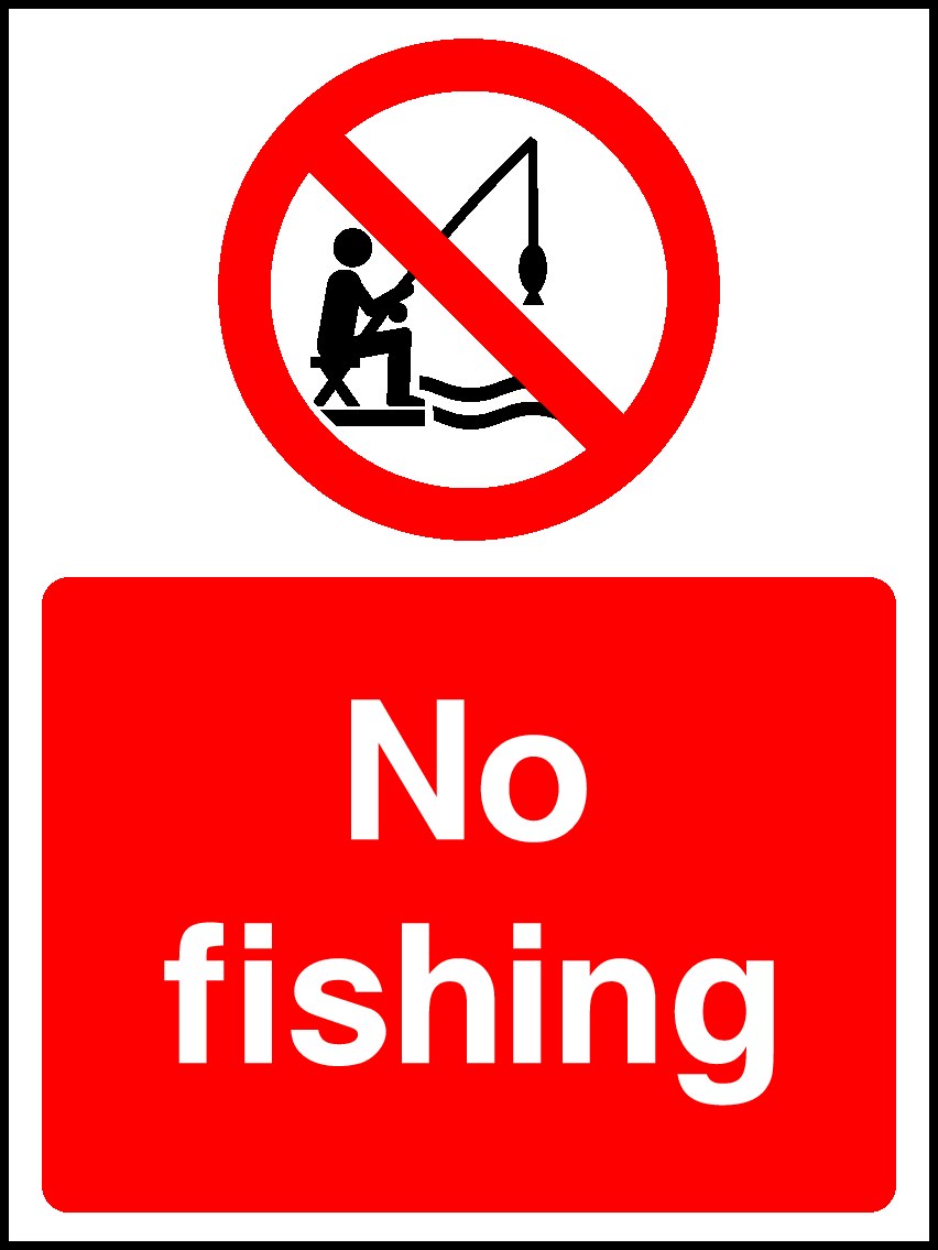 No Fishing Signs and Stickers