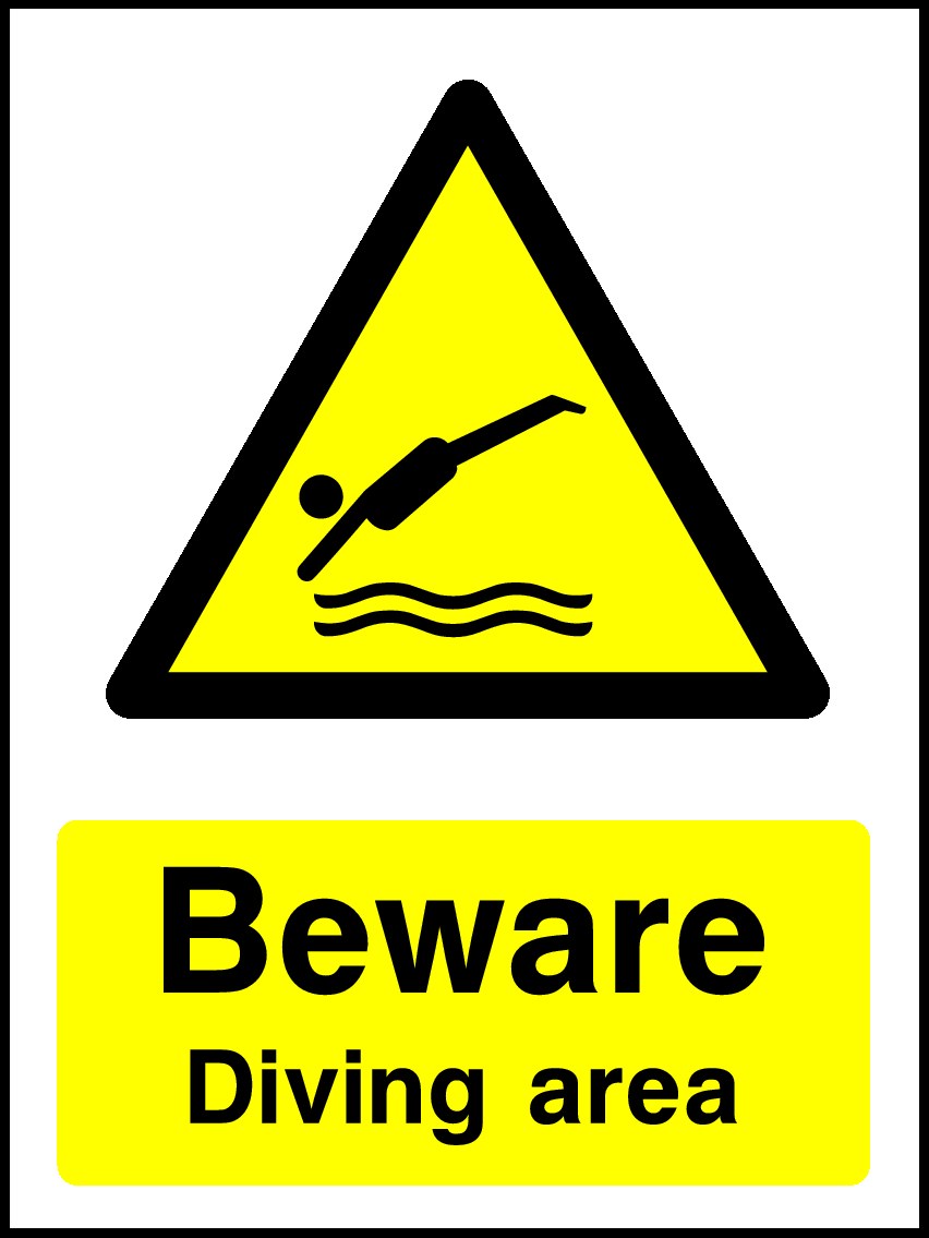 Diving Area Signs and Stickers