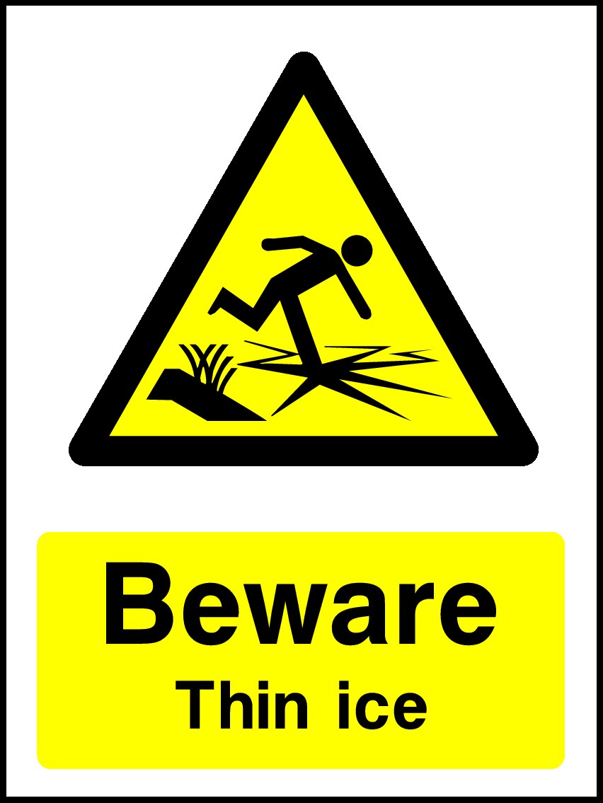 Thin Ice Signs and Stickers