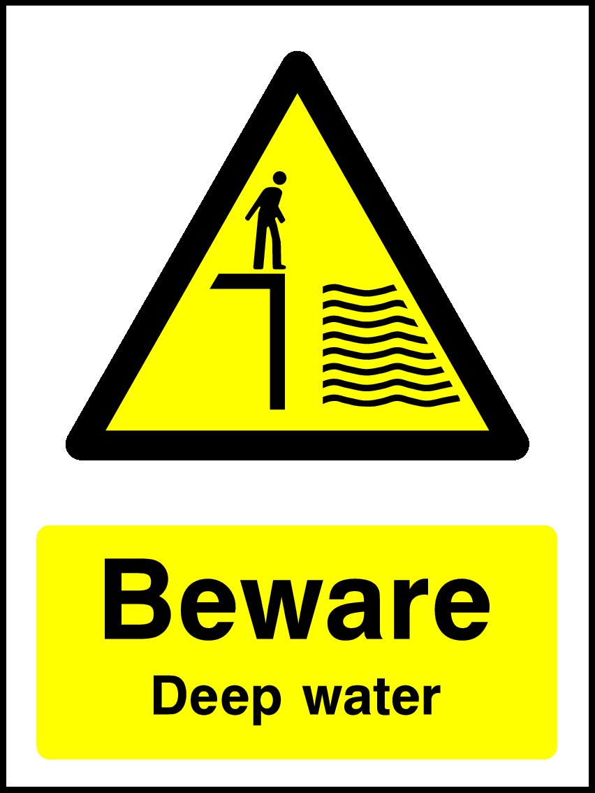 Deep Water Signs and Stickers